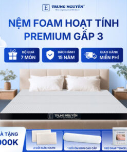 Nệm Foam Hoạt Tính Premium Trung Nguyên Gấp 3